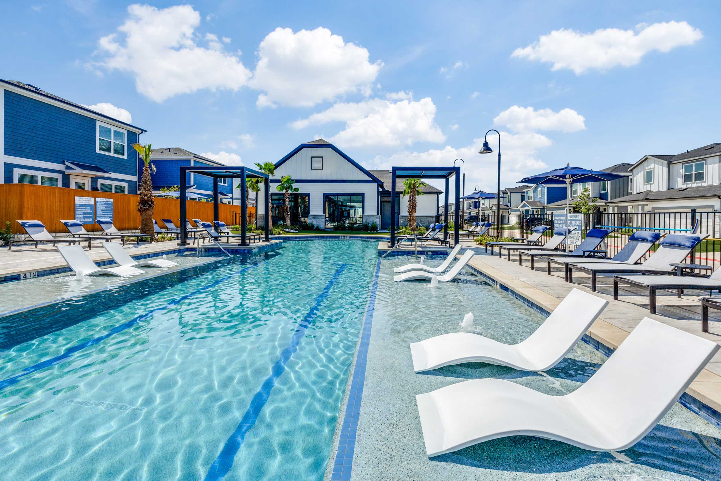 Pool with lounge chairs